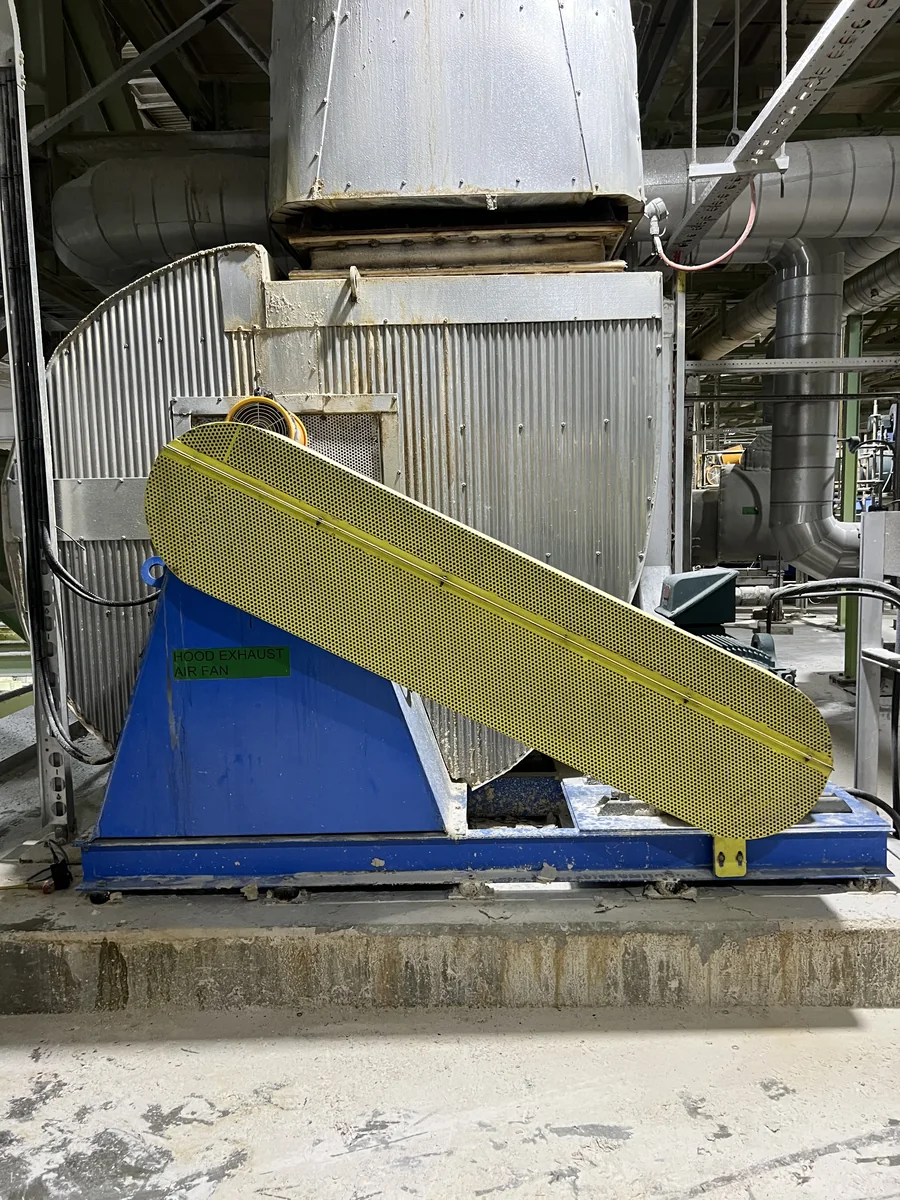 TM01 Hood Exhaust Air Fan on the mezzanine